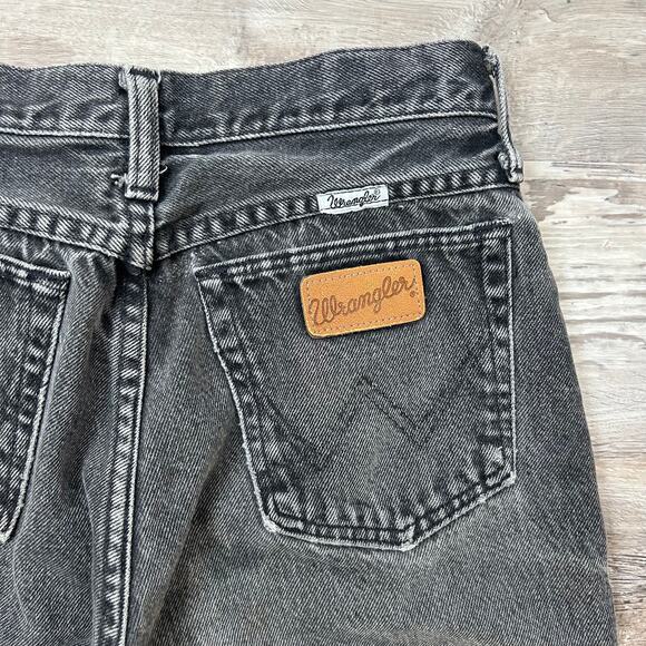 Vintage Wrangler Black Wash Jeans Made in U 4 High Rise 100% Cotton - Picture 4 of 6